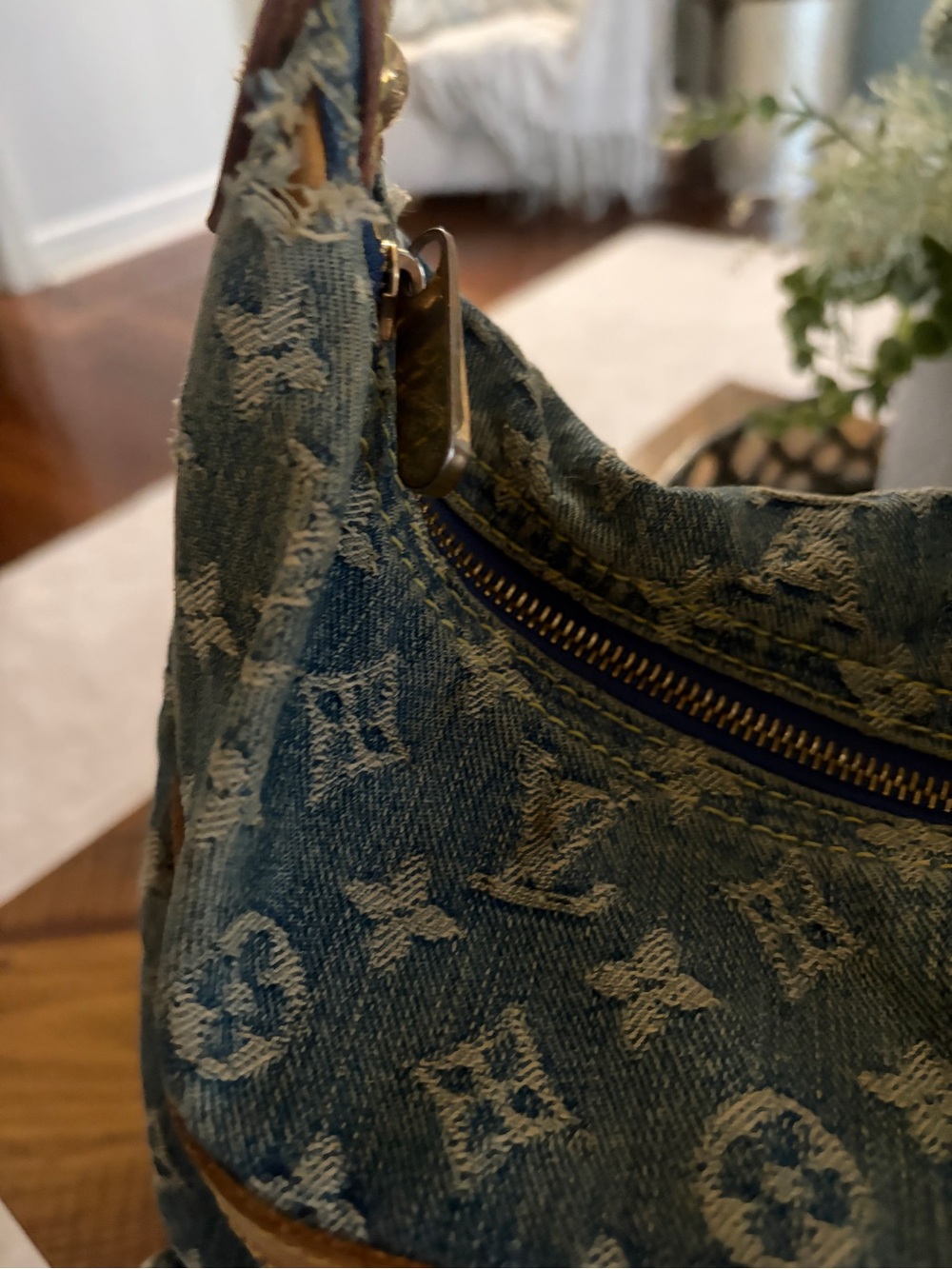Vintage Louis Vuitton Denim Baggy GM Blue - Picture 2 of 16